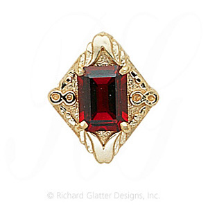 GS249 G - 14 Karat Gold Garnet Slide 